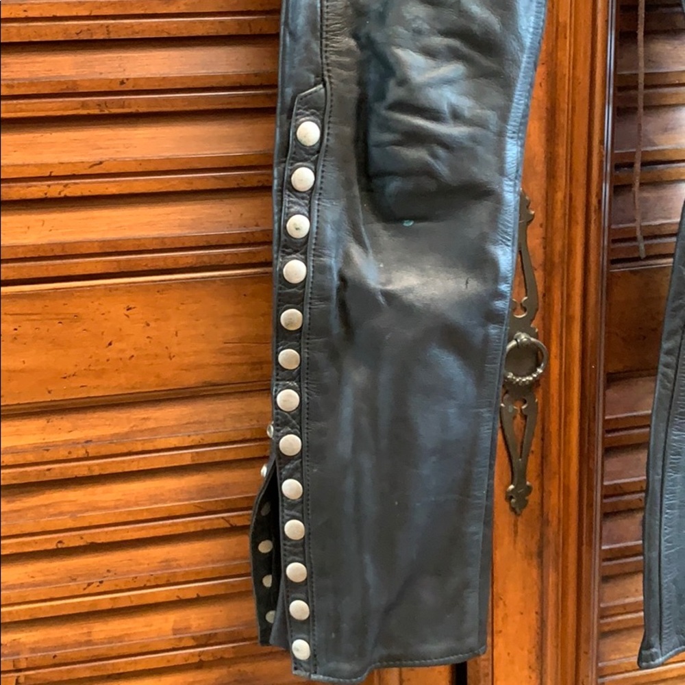 VINTAGE MOTO LEATHER PANTS - Picture 14 of 16